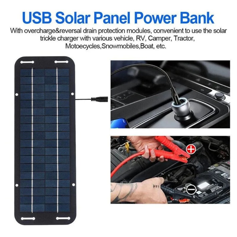 12V Solar Panel Kit IP65 Water - Usb Charger Dynamo recension och pris