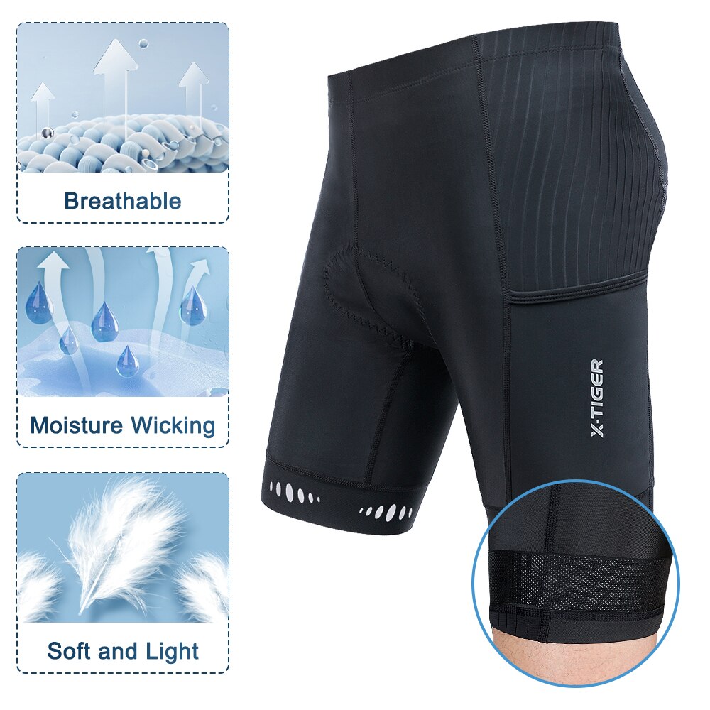 X-TIGER Men Cycling Shorts wit - Cycling Commuter Shorts recension och pris