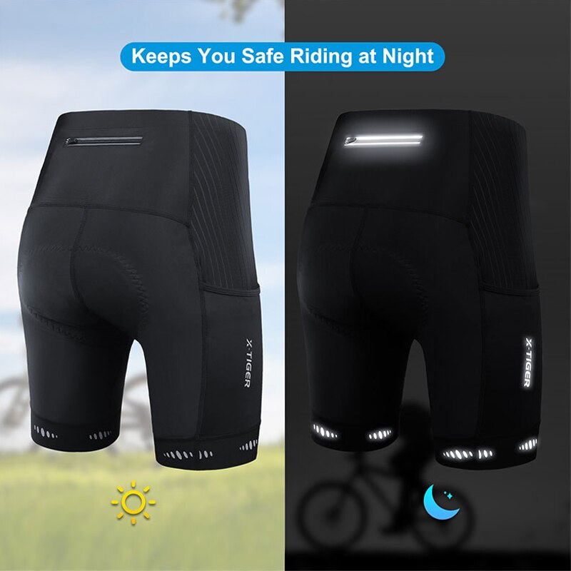 X-TIGER Men Cycling Shorts wit - Cycling Commuter Shorts recension och pris