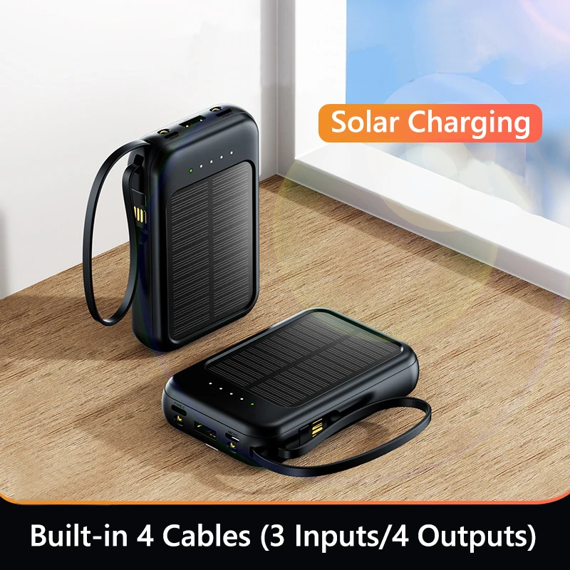 50000mAh Solar Power Bank Buil - Usb Charger Dynamo recension och pris