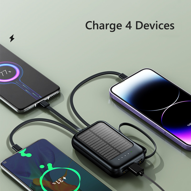 50000mAh Solar Power Bank Buil - Usb Charger Dynamo recension och pris