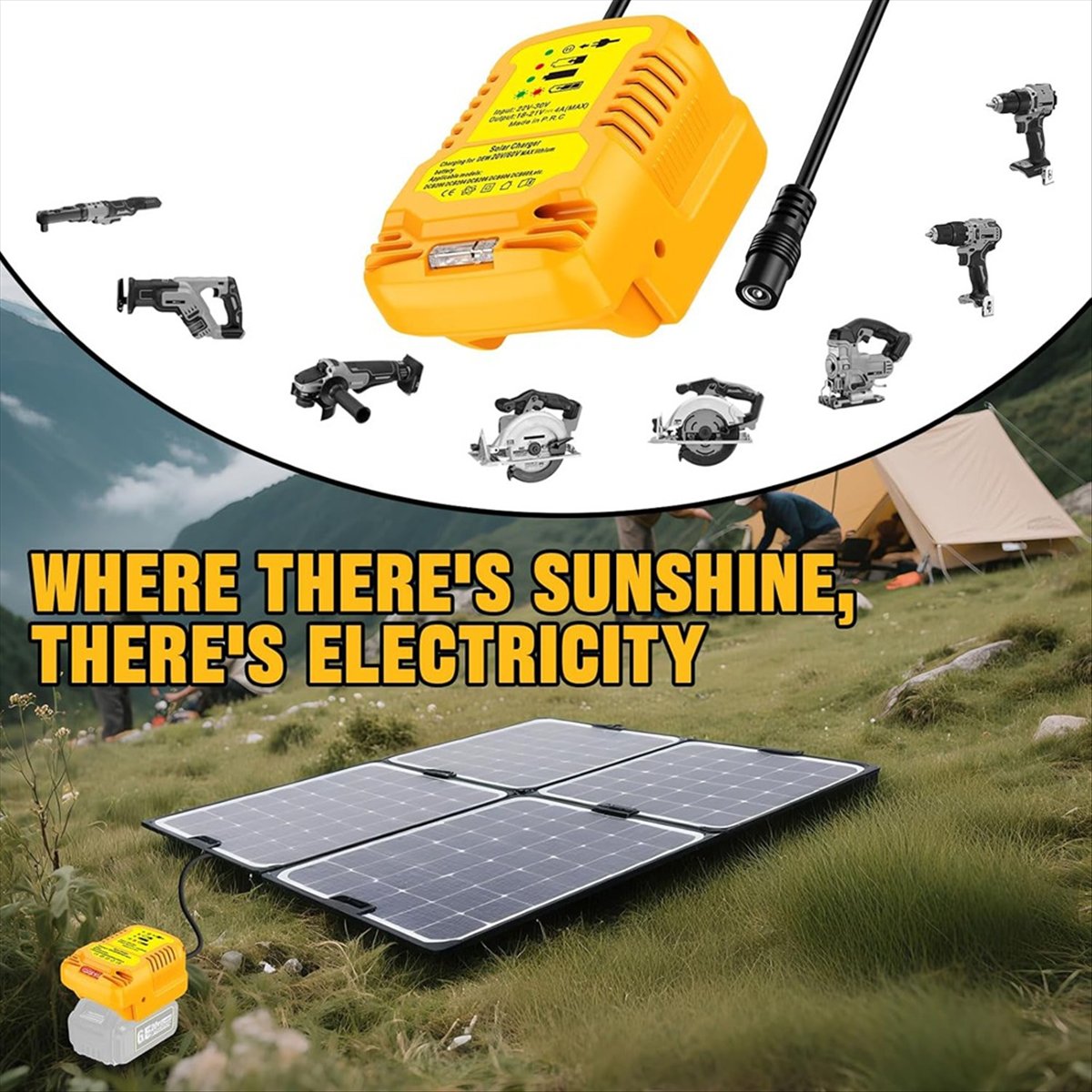 Solar Charger Adapter for Dewa - Usb Charger Dynamo recension och pris