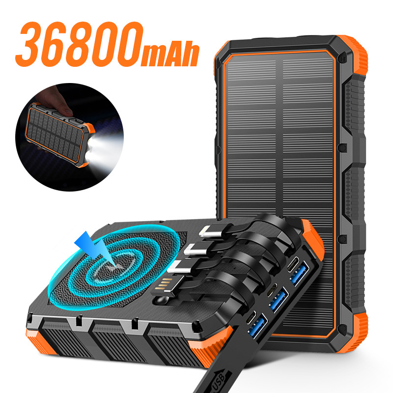 Solar Power Bank 36800mAh with - Usb Charger Dynamo recension och pris
