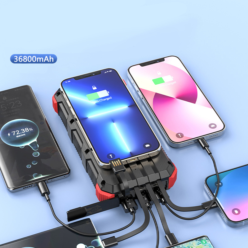 Solar Power Bank 36800mAh with - Usb Charger Dynamo recension och pris