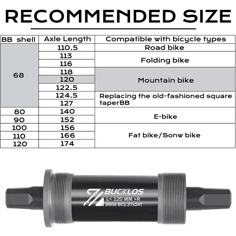 BUCKLOS BB68 Square Hole Botto - Cycling Zones recension och pris