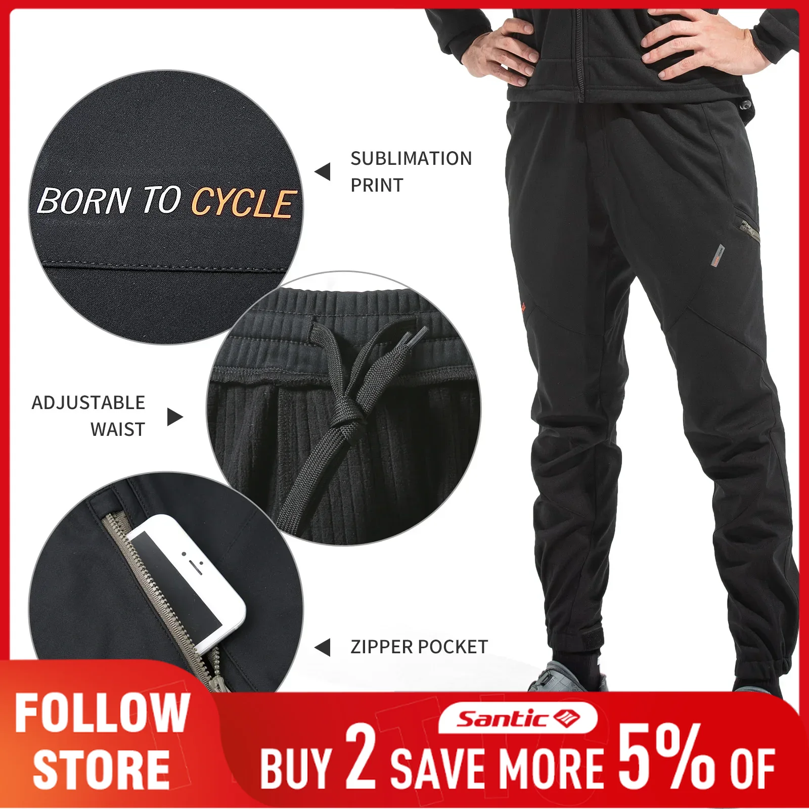 Santic Casual Cycling Pants Me - Cycling Commute Pants recension och pris