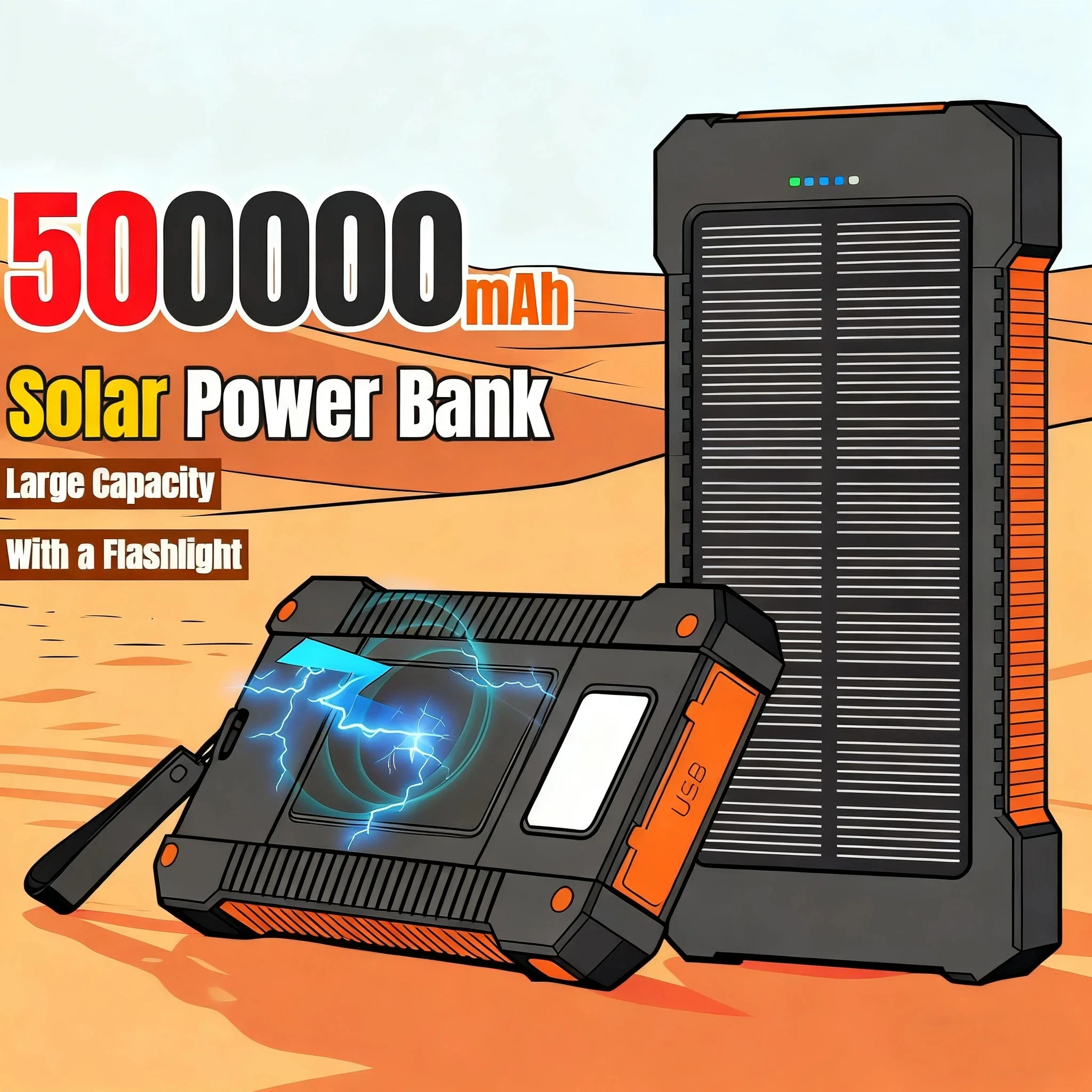 500000mAh Waterproof Outdoor S - Usb Charger Dynamo recension och pris